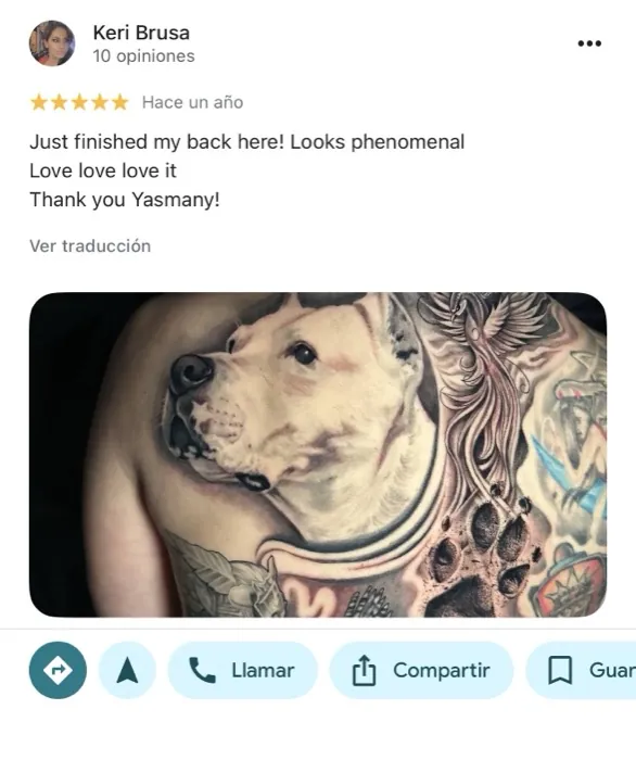 Google review for Master Tattoo Studio, Tampa